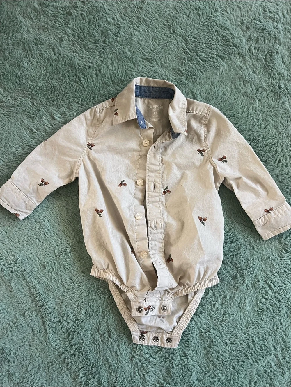 OshKosh B'gosh Acorn Infant Shirt Jacket w/ Rust Color Corduroys